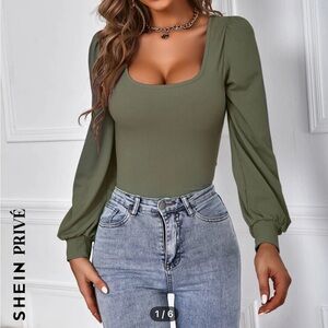 Olive Green Women's Top